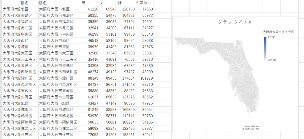 地図を色分けしたい その2 マップグラフ E Statで都道府県人口データ すばらしきofficeとアドインの世界