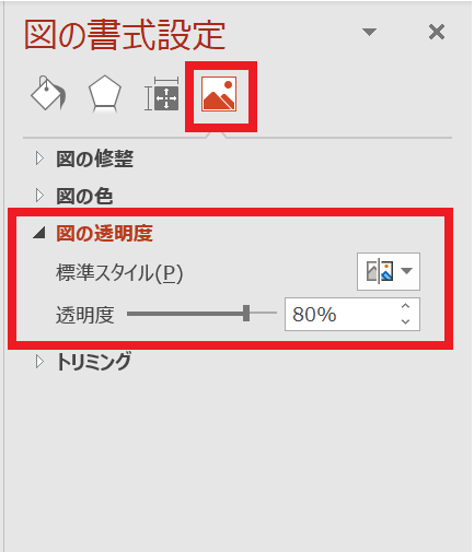 パワーポイント 写真や画像を一発で半透明にする機能が大変便利 すばらしきofficeとアドインの世界